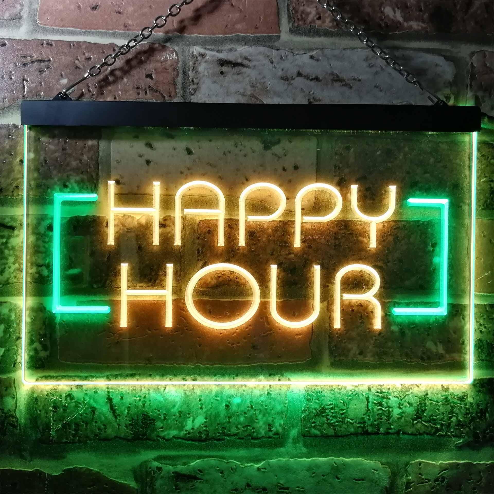 Wine In Beer Glass - Gelukkig uur. Wijnglas Bierpul Tweekleurig Led-neonbord