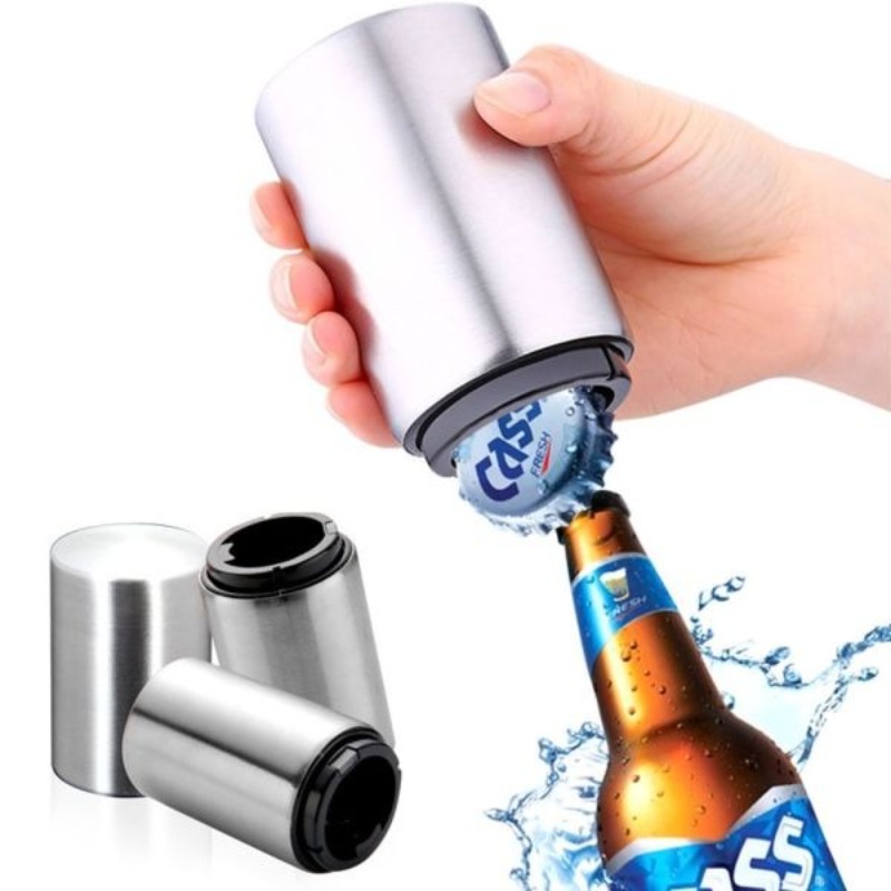 Wine Beer Spirits - Automatische bierflesopener van roestvrij staal, geen