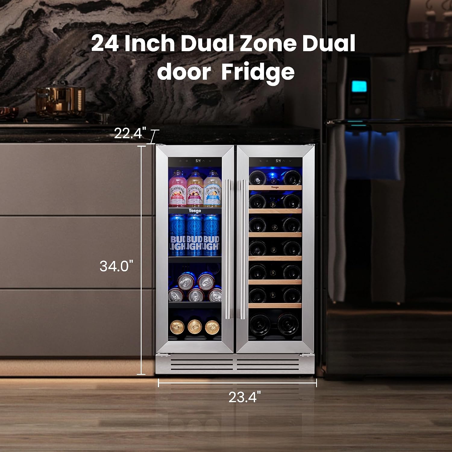 Yeego 24 Inch Wijn- en dranken - Wine Beer Spirits recensie en prijs